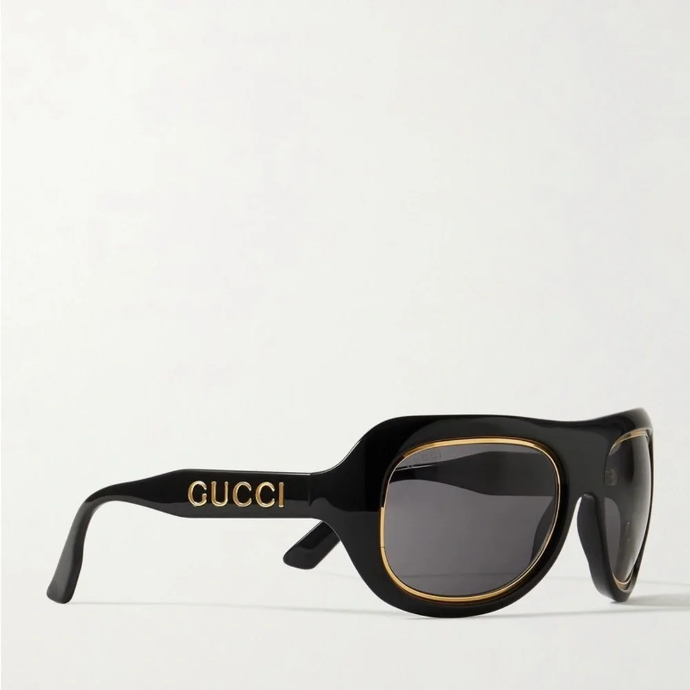 💯- New Authentic GUCCI Acetate Aviator Sunglasses GG1108S Black